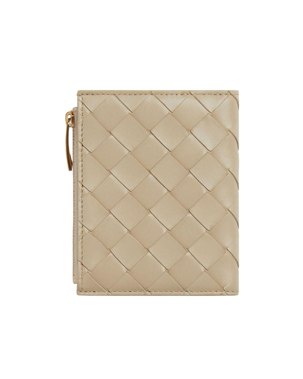 Bottega Veneta Natural Intrecciato Small Bi-Fold Wallet