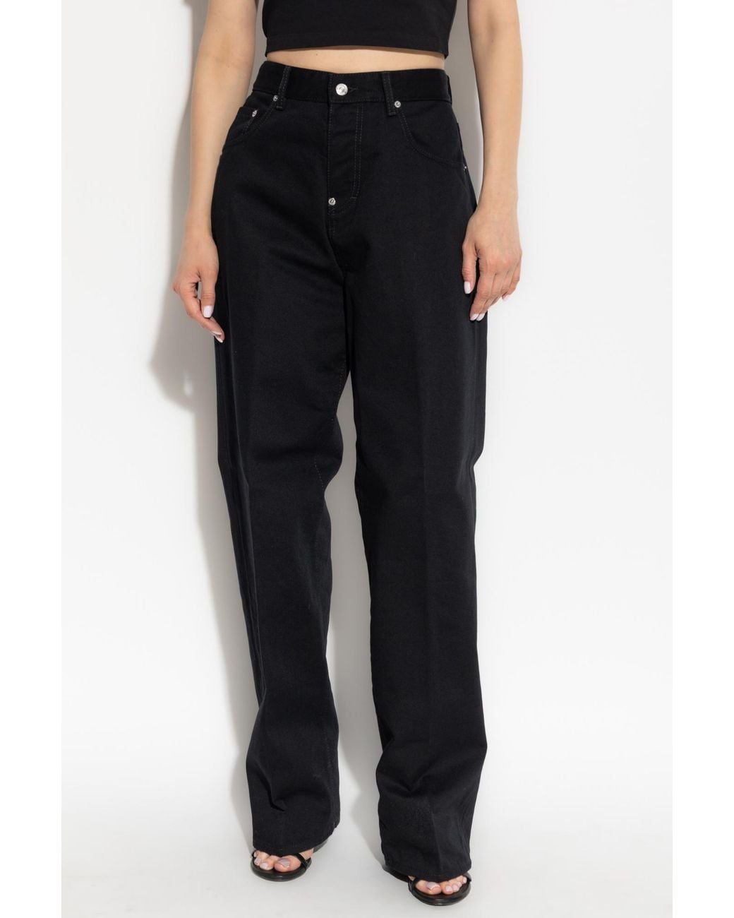 DSquared² Black Wide-Leg Jeans