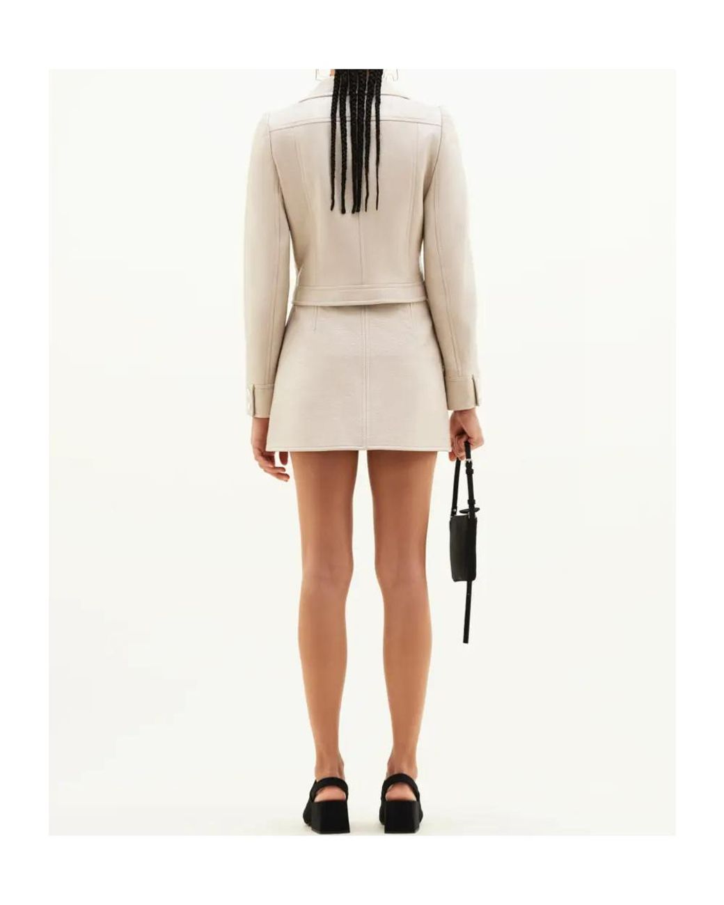 Courreges White Courrèges Vinyl Straight Hem Cropped Jacket