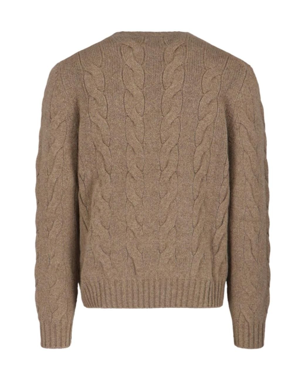 Loro Piana Brown Round Neck Sweater for men