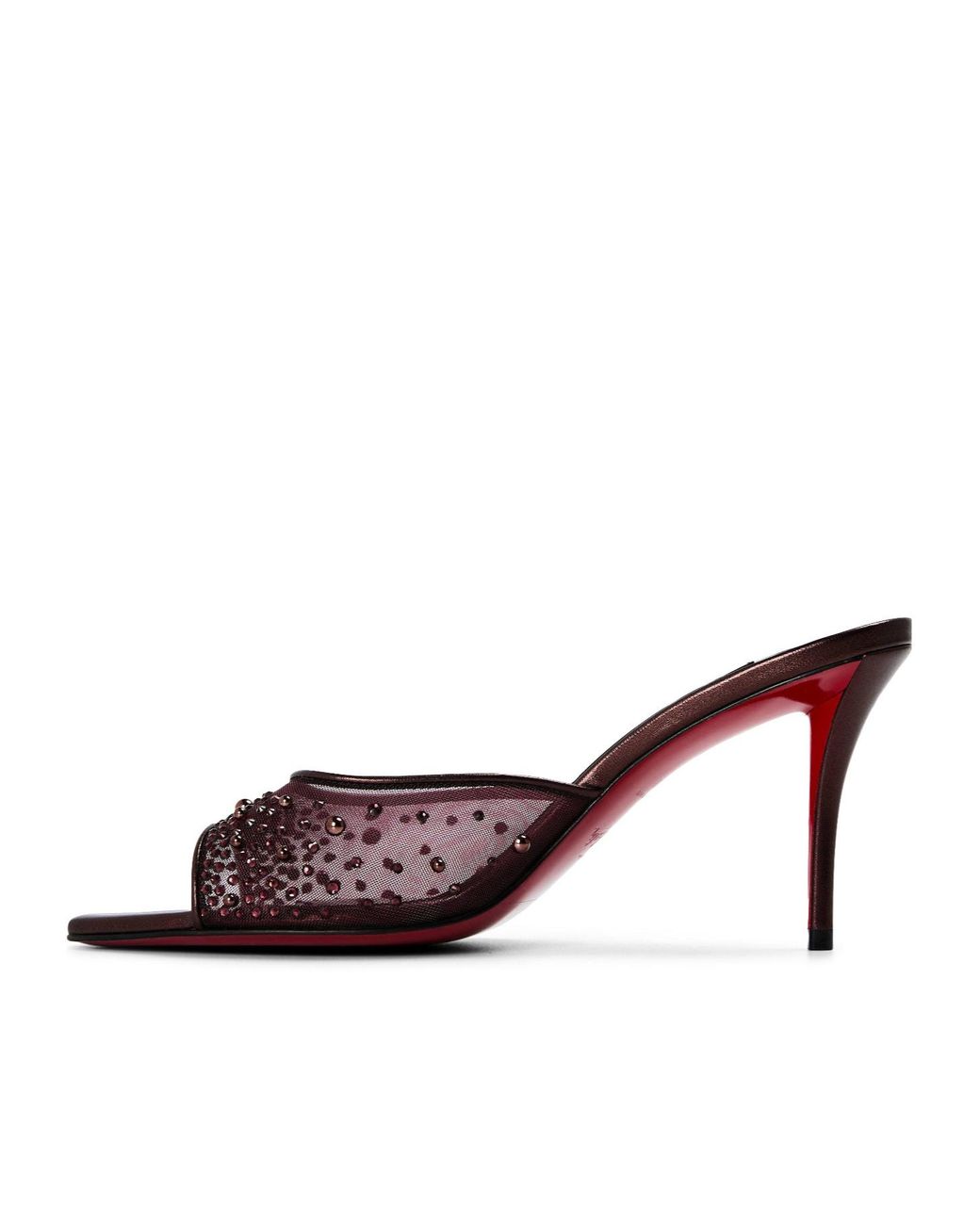 Christian Louboutin Brown Simple High-Heeled Slippers