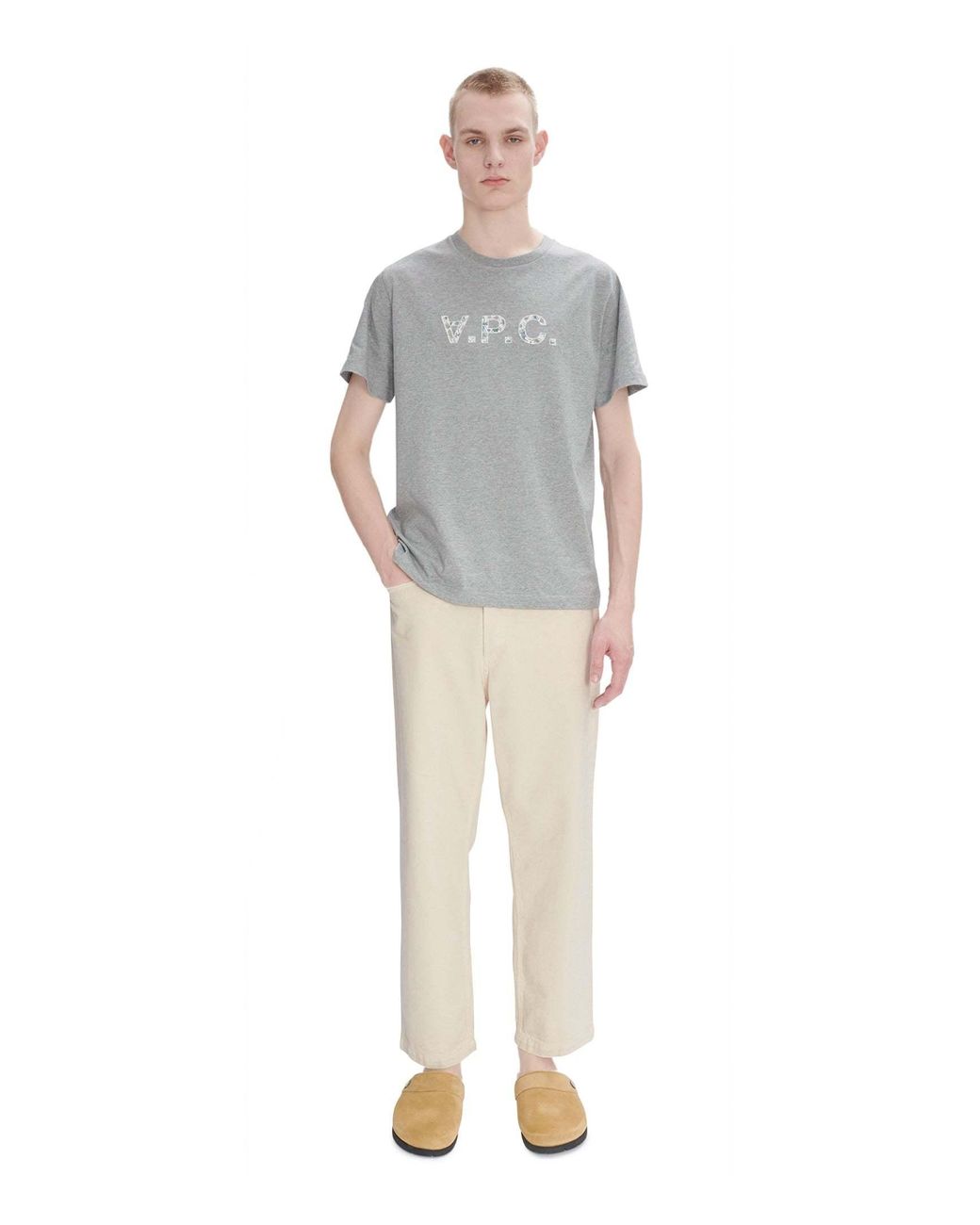 A.P.C. White Martin Button Detailed Straight Leg Jeans for men