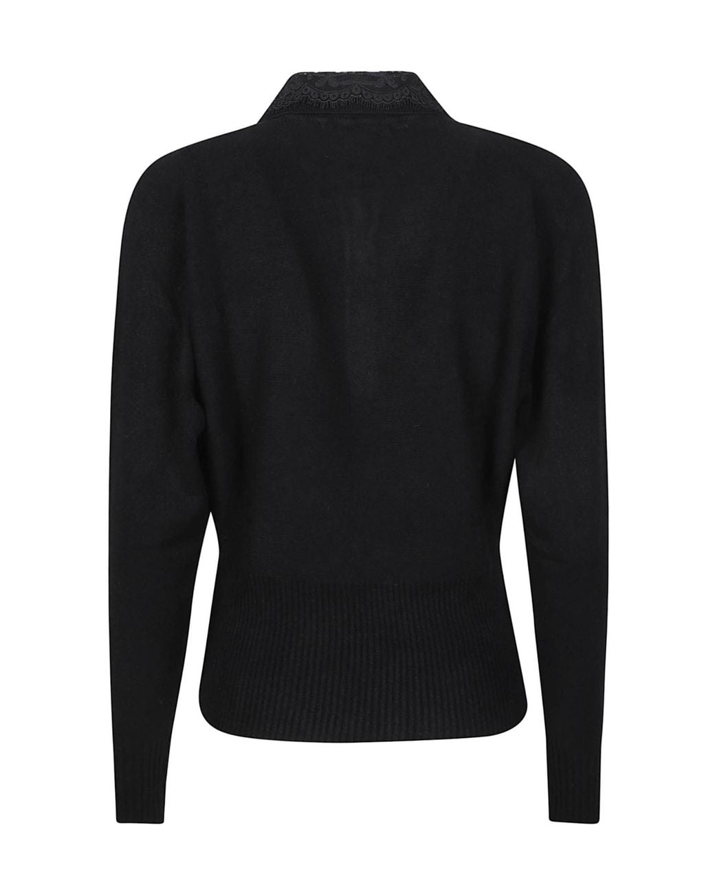 ERMANNO FIRENZE Black Button-Up Long-Sleeve Sweater