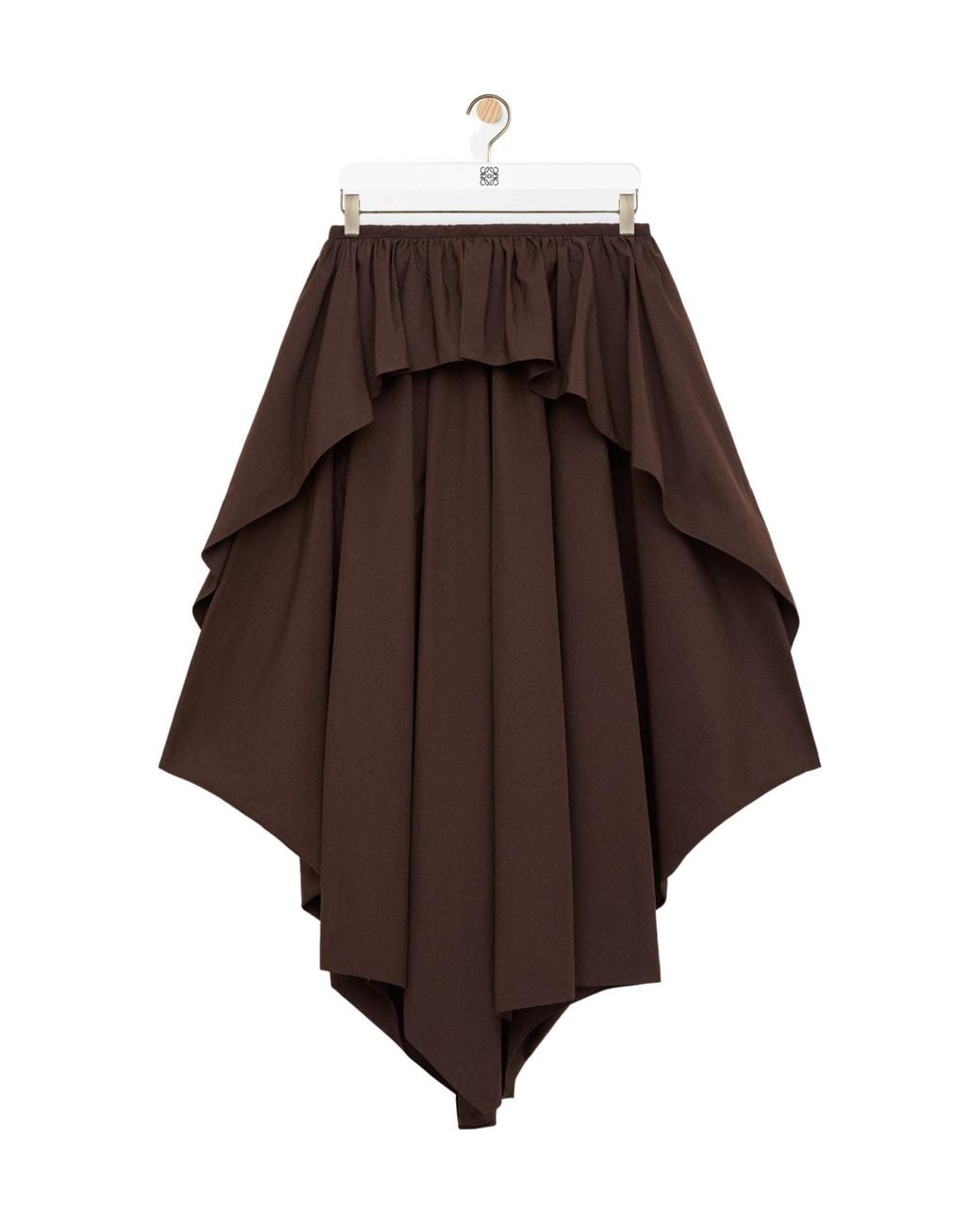 Loewe Brown Asymmetrical Skirt