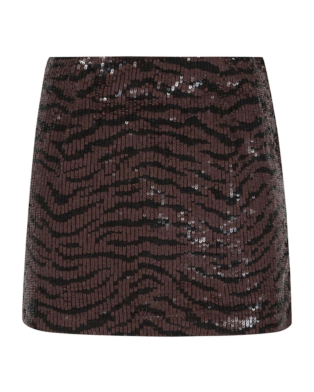 P.A.R.O.S.H. Black P.A.R.O..H. Sequined Pattern Mini Skirt