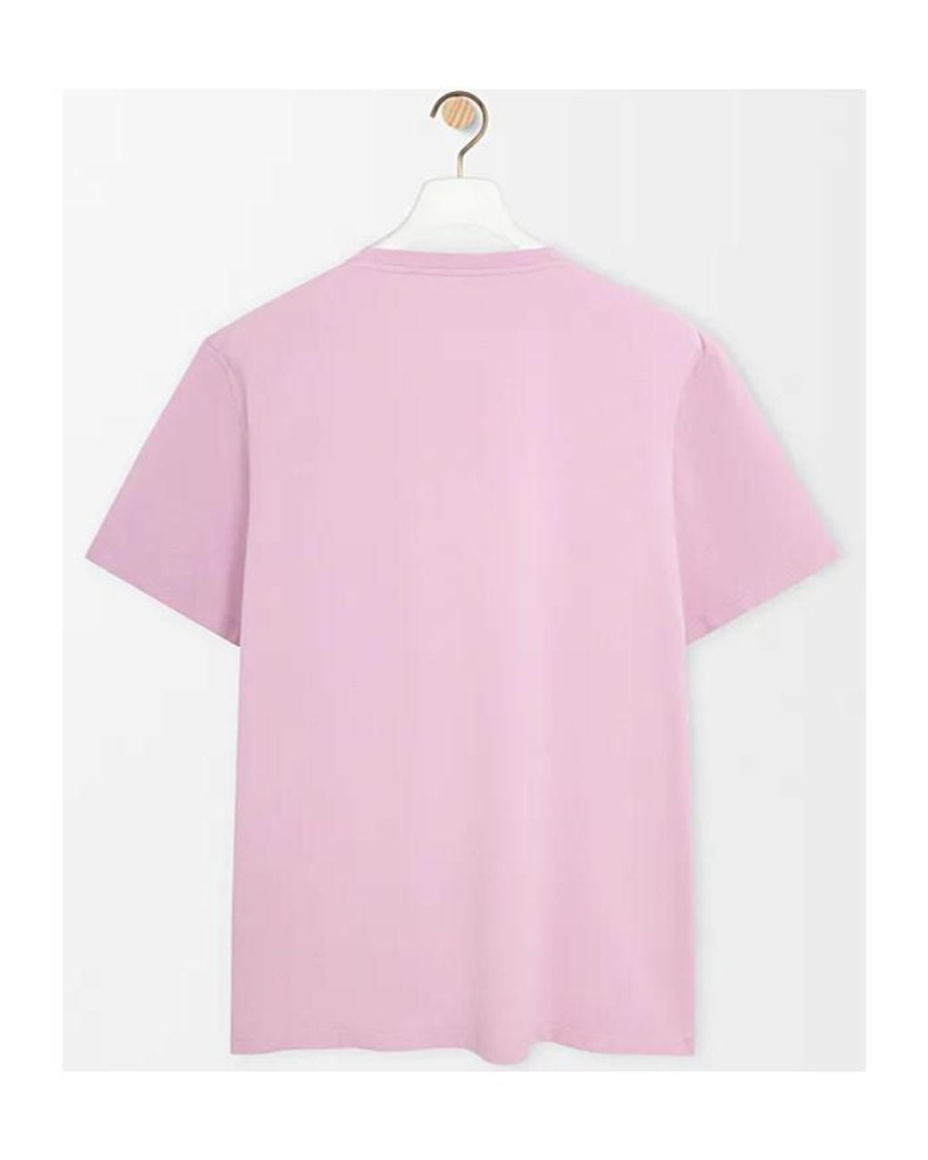 Loewe Pink Anagram-Embroidered Crew Neck T-Shirt for men