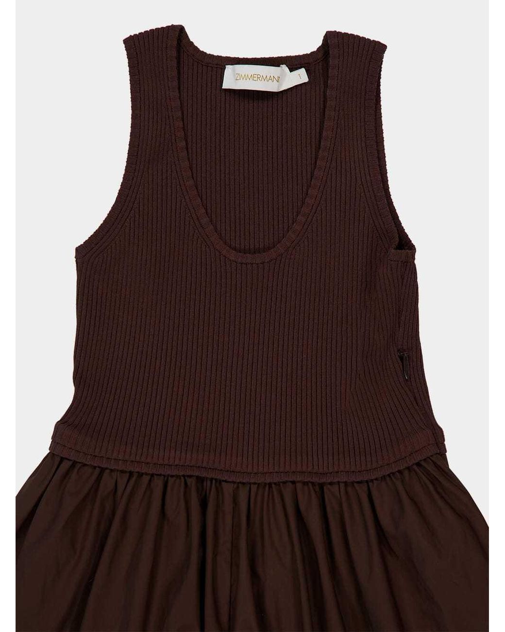 Zimmermann Brown Sleeveless Dress