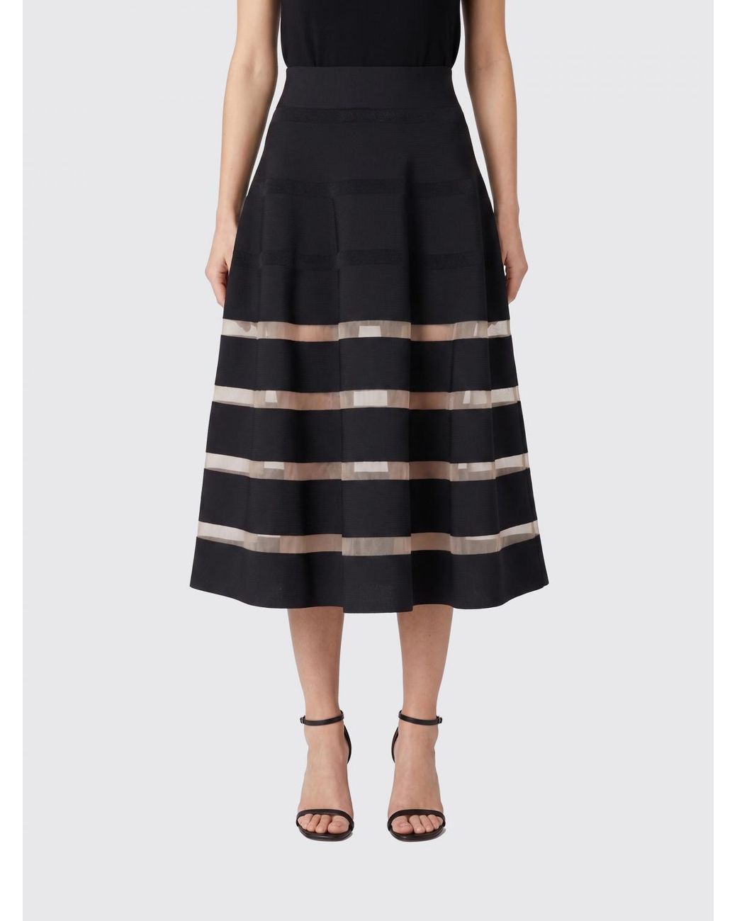 Balmain Black Midi Skirts