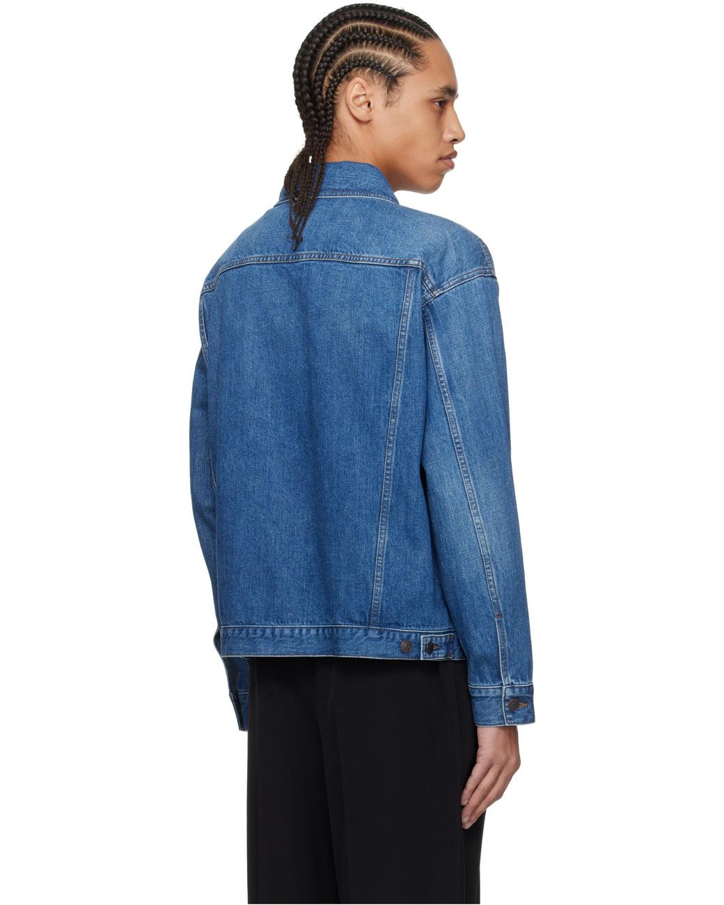 The Row Blue Seb Jacket In Cotton for men