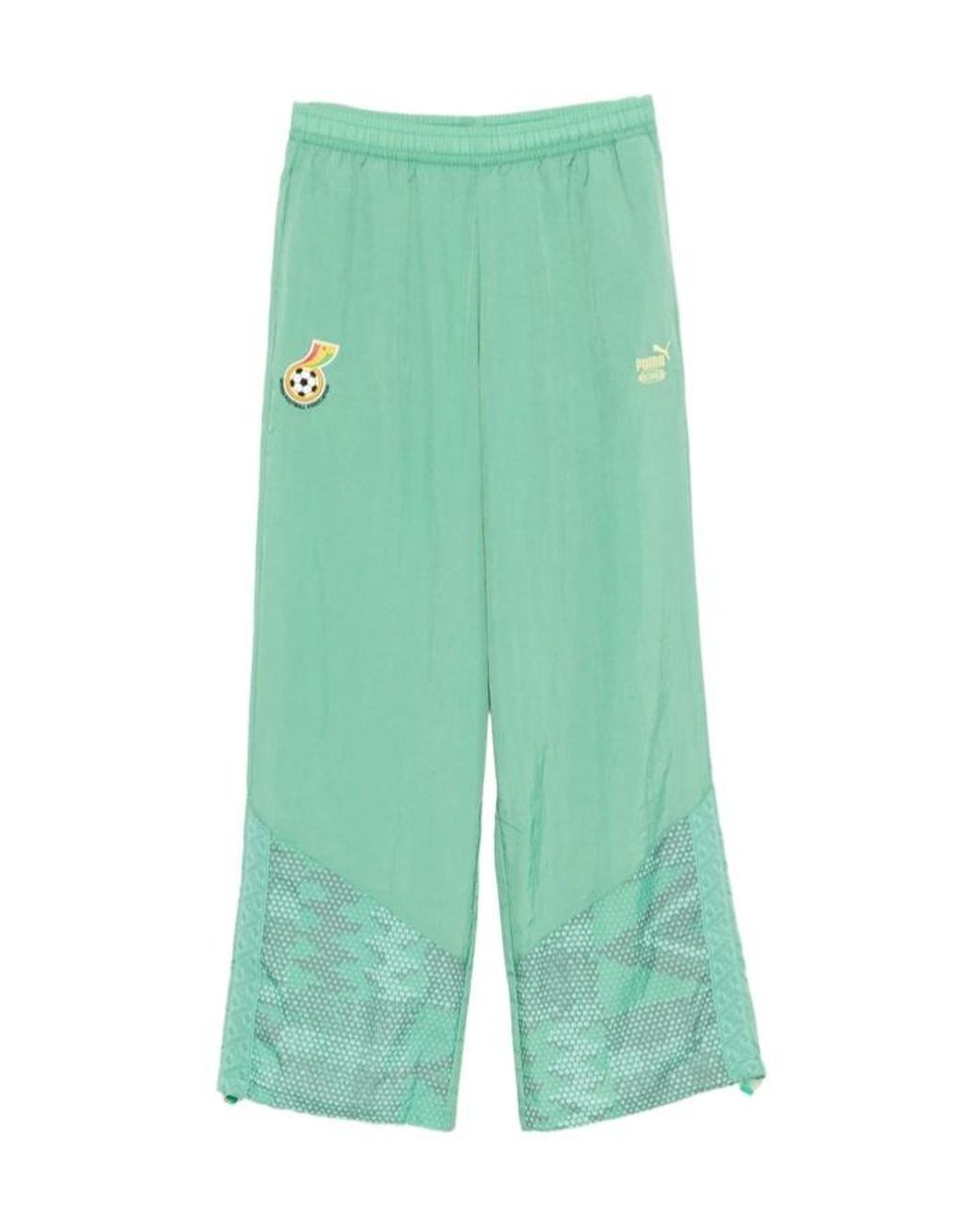 PUMA Green Logo-Embroidered Track Pants for men