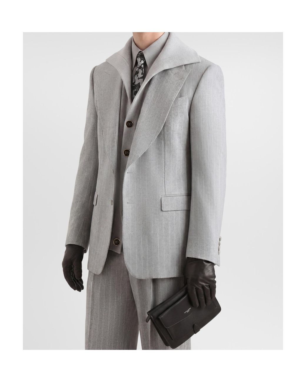 Dolce & Gabbana Gray Martini Single-Breasted Jacket for men