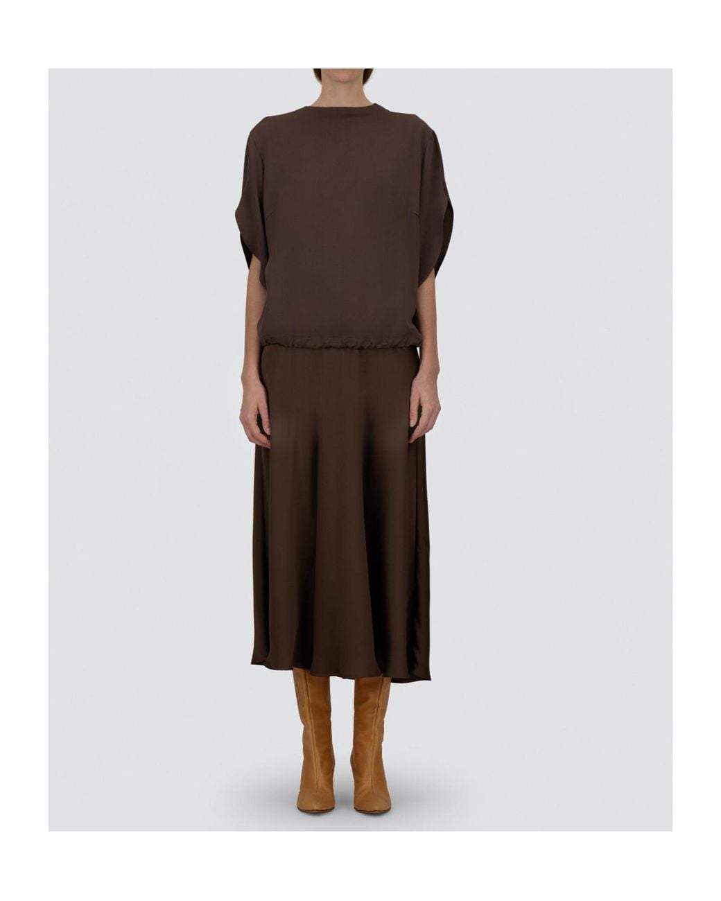 Herno Brown Vacation-Style Skirt