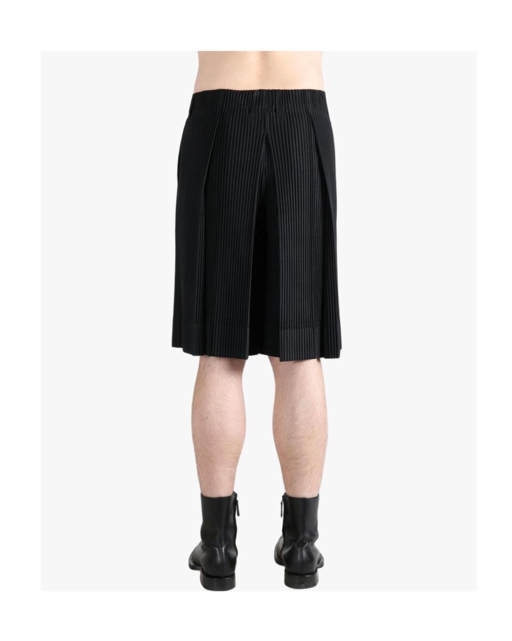 Homme Plissé Issey Miyake Black Homme Plissé Issey Miyake Pleated Shorts for men