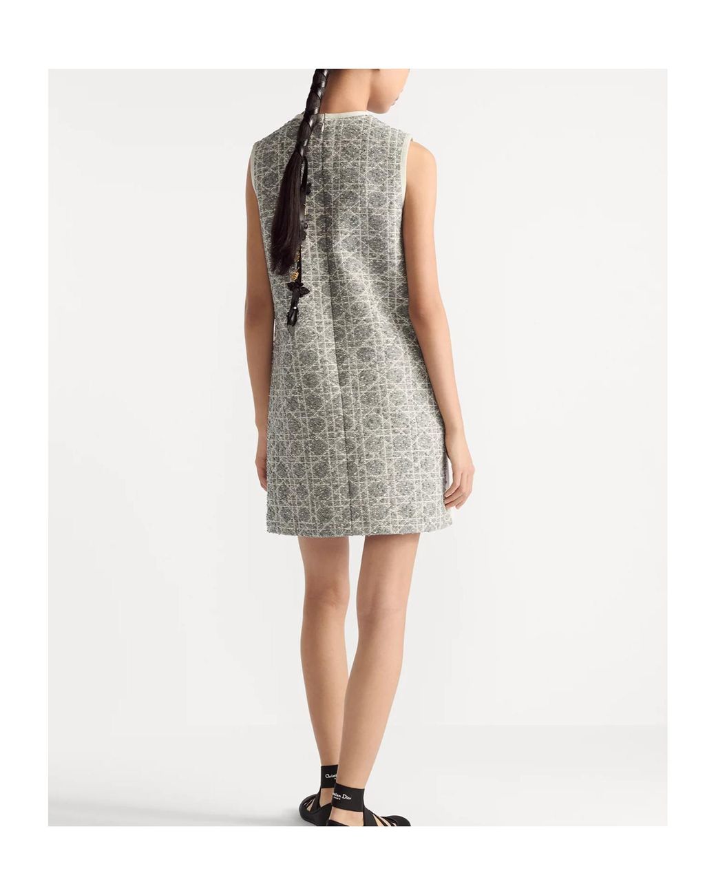 Dior Short Macrocannage Dress in Gray | Lyst