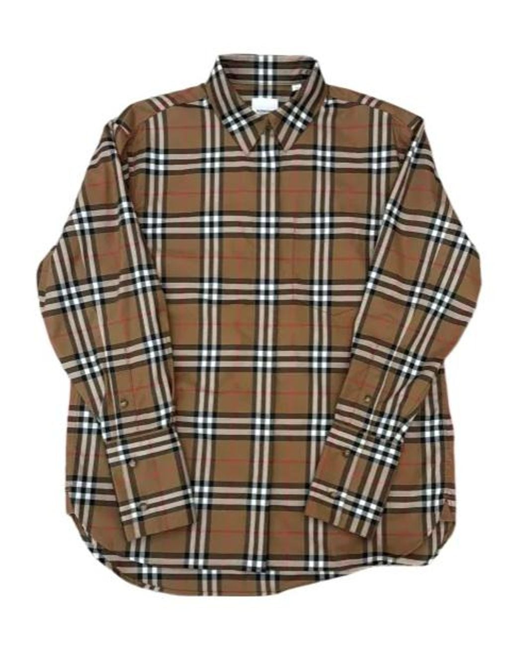 Burberry Multicolor Regular Fit Check Stretch Cotton Shirt