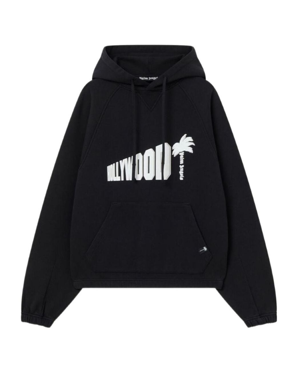 Palm Angels Black Sunset Blvd Palm Loose Hoodie for men