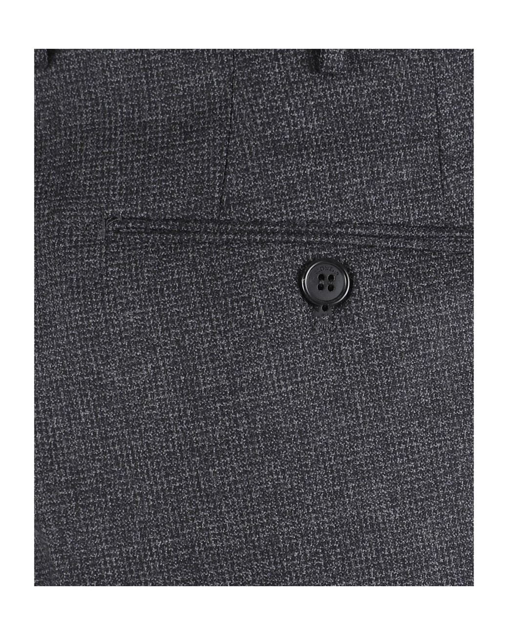 Incotex Gray Textured Wool Pants for men