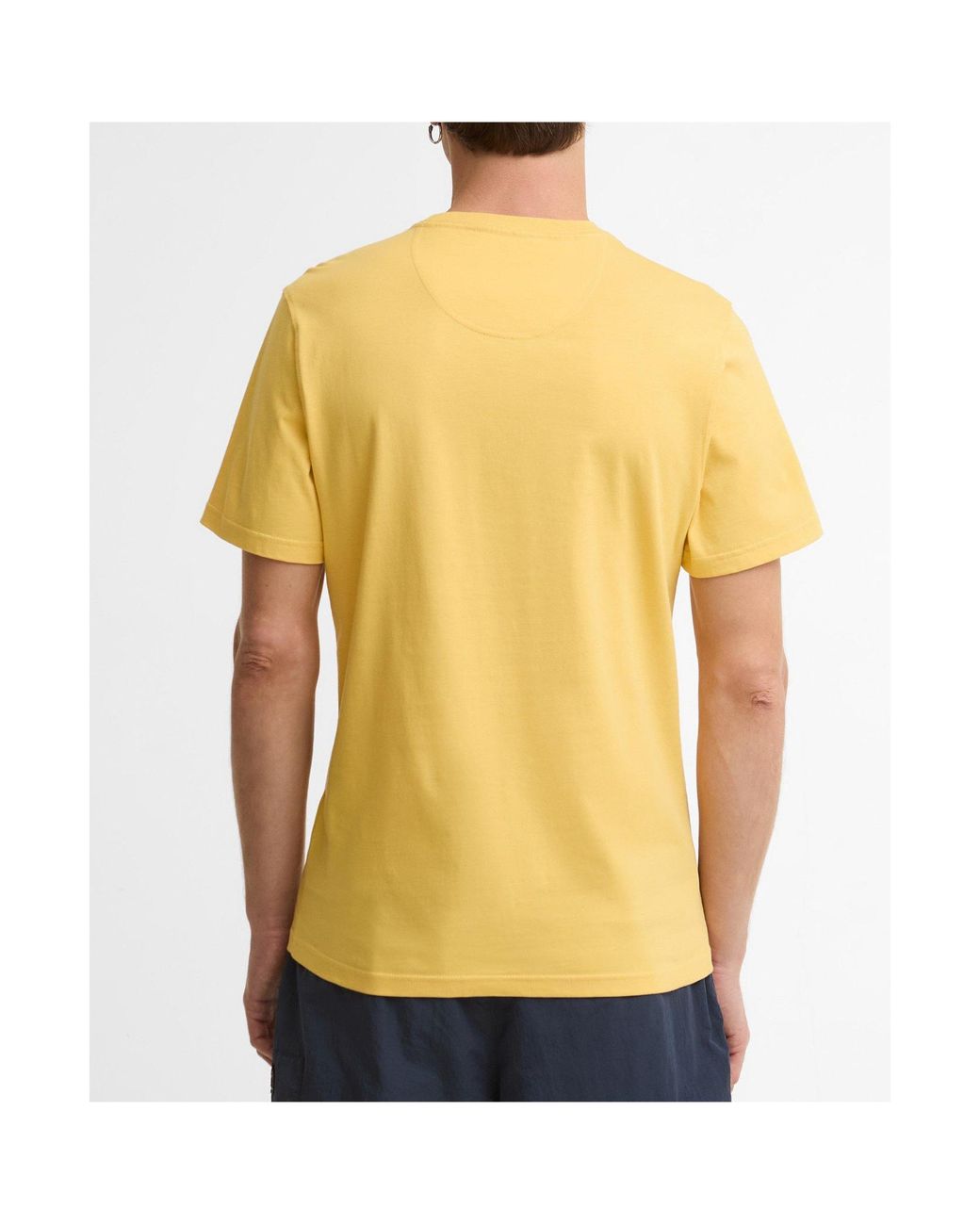 Barbour Yellow Crew Neck Short-Sleeve Tee for men