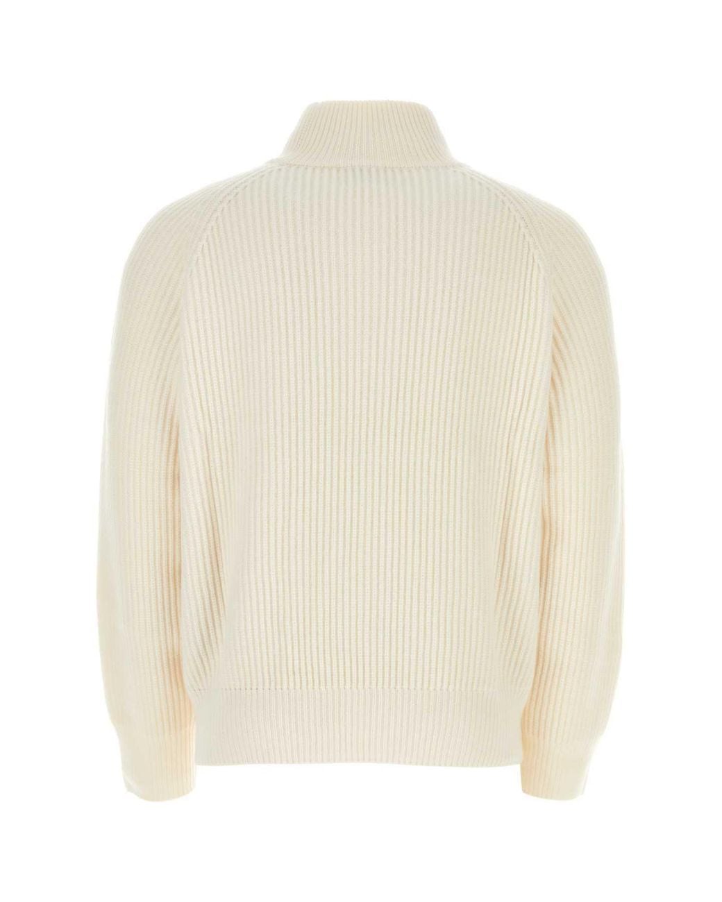 LeKasha White High-Neck Ribbed-Knit Jumper for men
