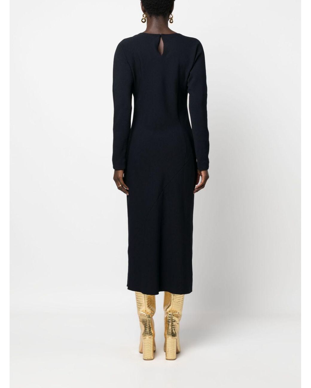 Dries Van Noten Black Long-Sleeve Dress