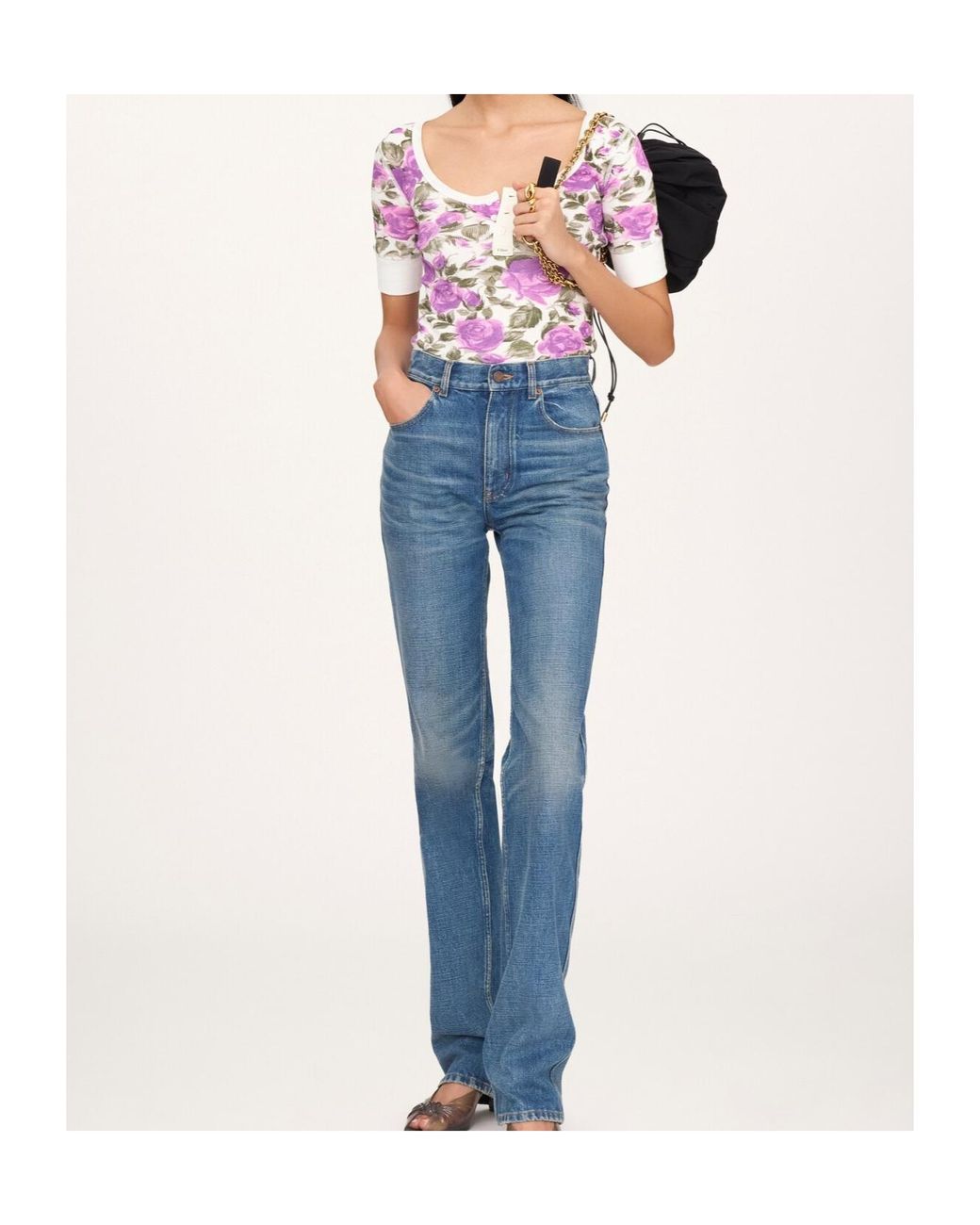 Chloé Pink Chloé All-Over Floral Print Top