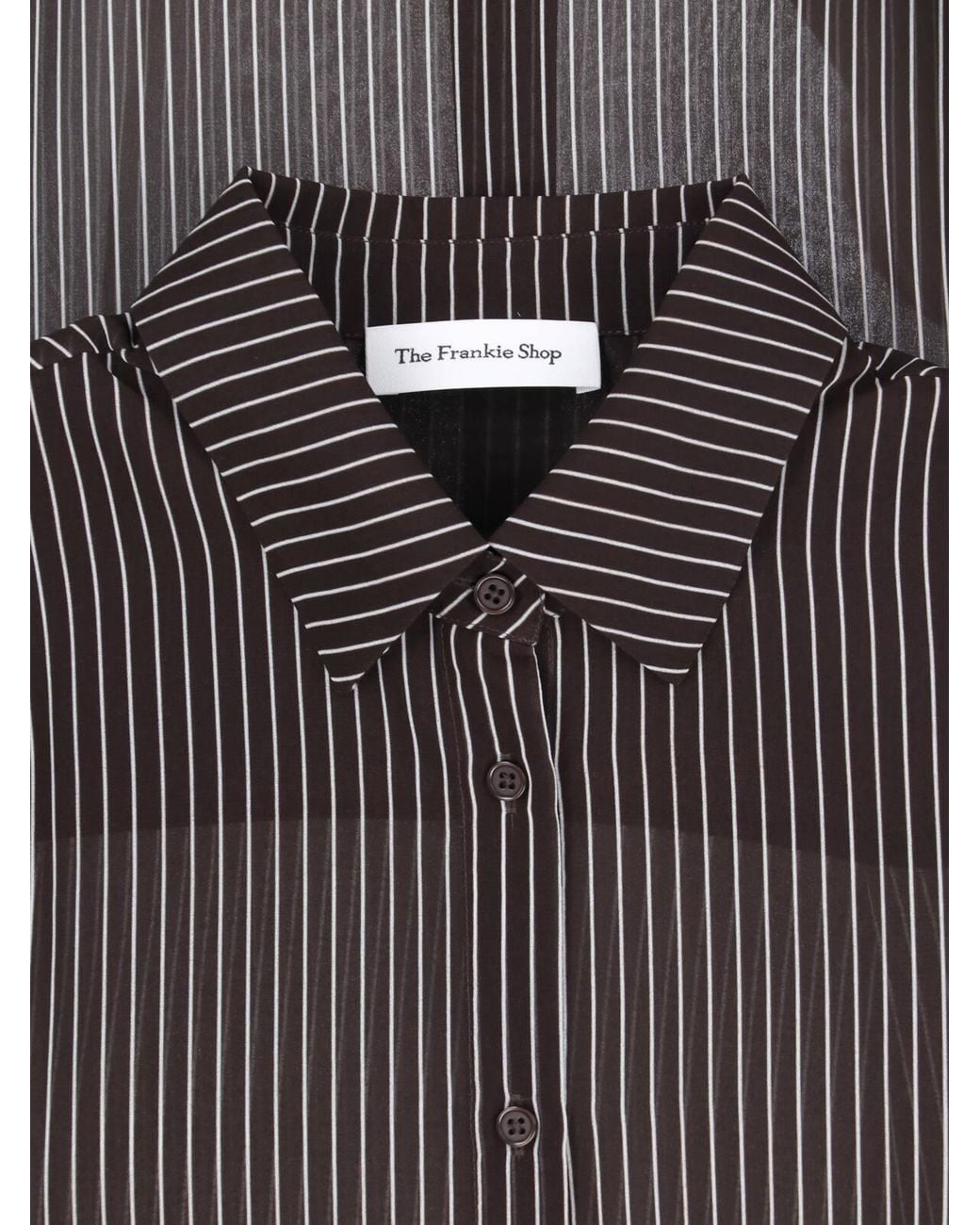 Frankie Shop Gray Striped Long-Sleeve Shirt