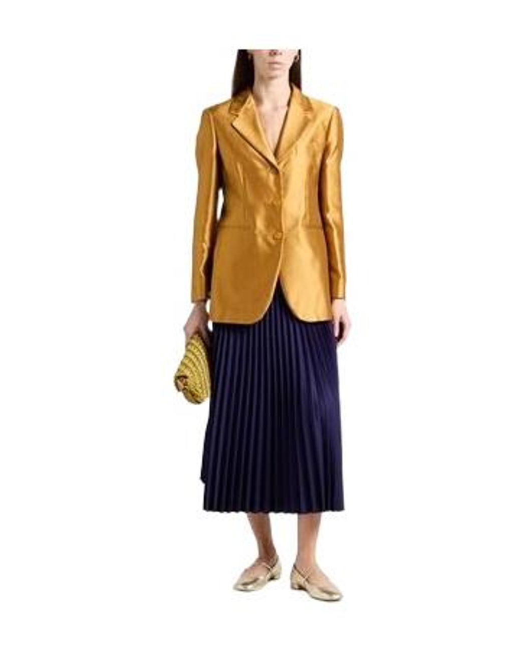 Max Mara Metallic Single-Breasted Blazer