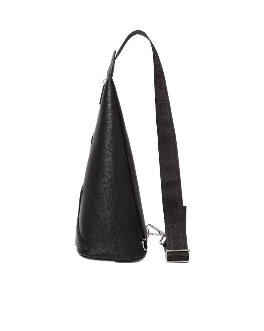 Fendi Black フェンディ ローマ フェンディ コノ ラージ ワンショルダー バックパック for men