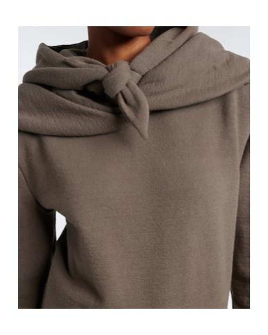 Magda Butrym Gray Cotton-Blend Jersey Hoodie