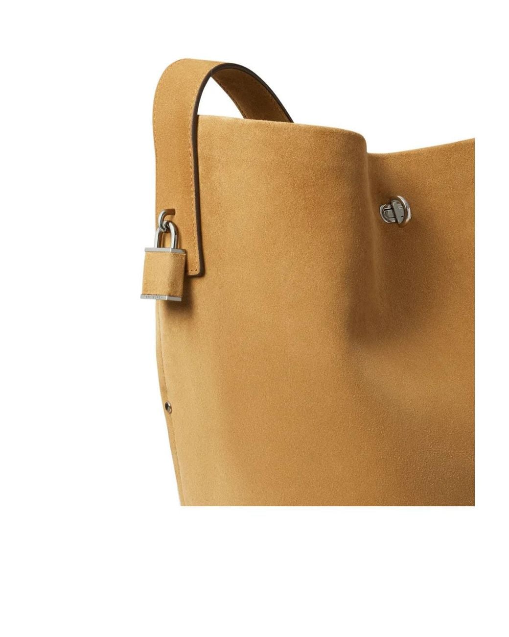 Tory Burch Brown Slim Lock Bucket Bag