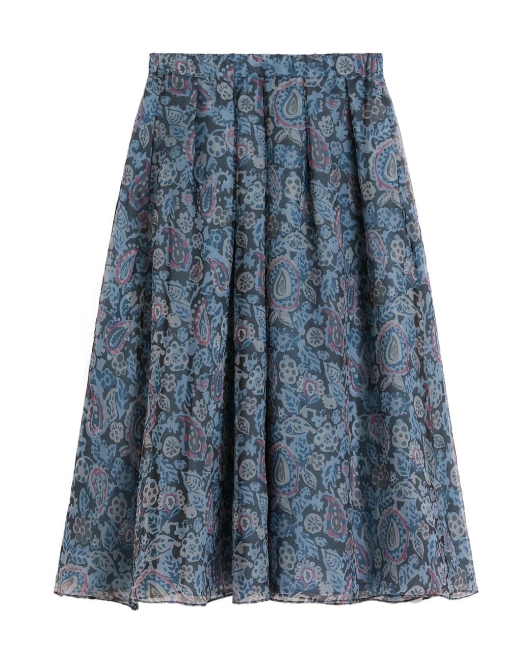 Weekend by Maxmara Blue Paisley-Print Skirt
