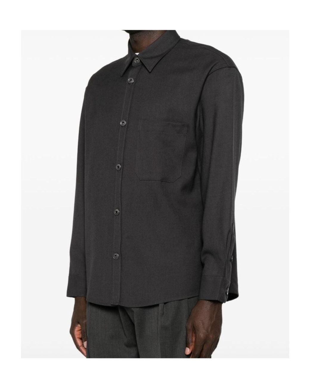 Emporio Armani Black Patch Detail Regular Shirt for men