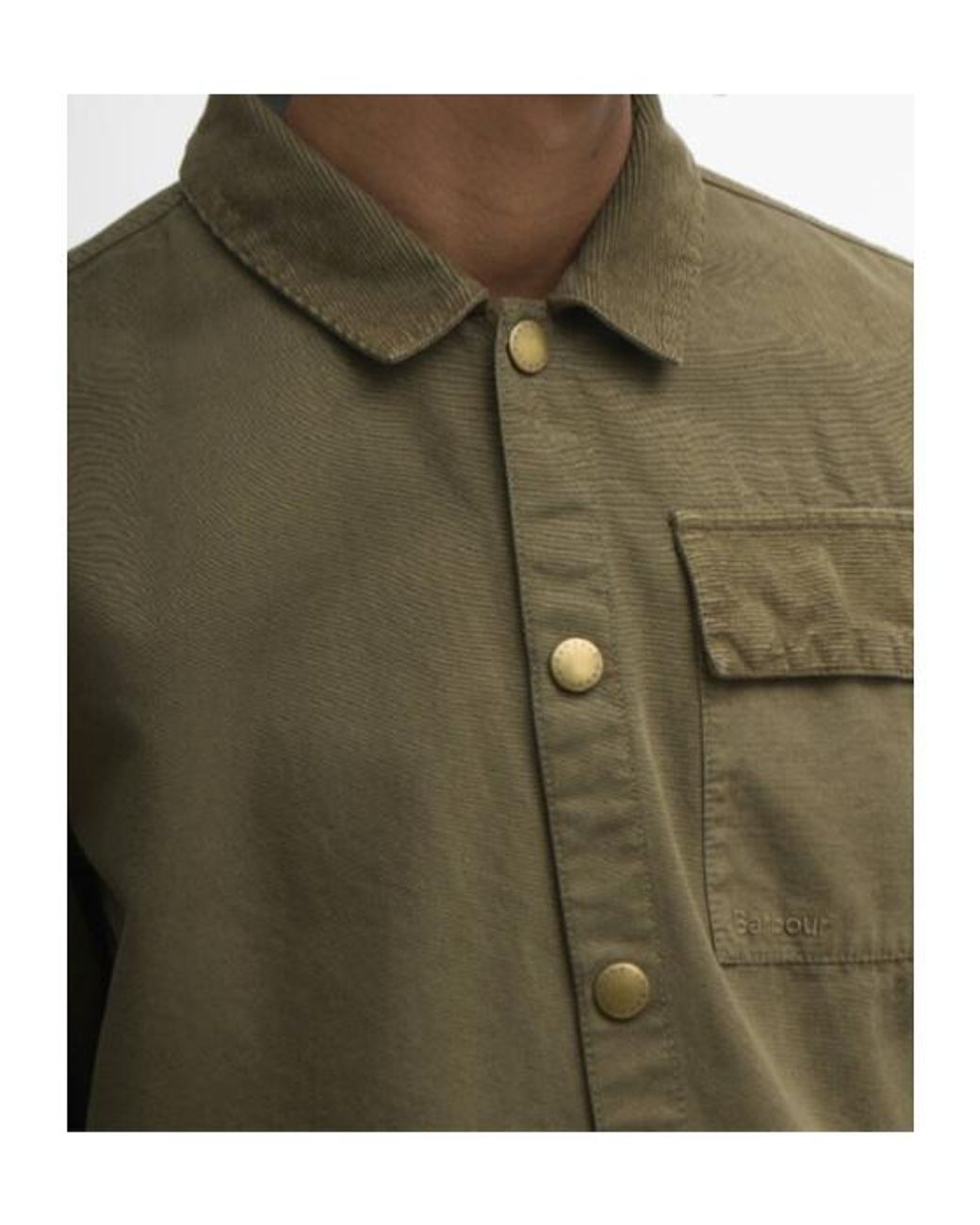Barbour Green Declan Patch Overshirt for men