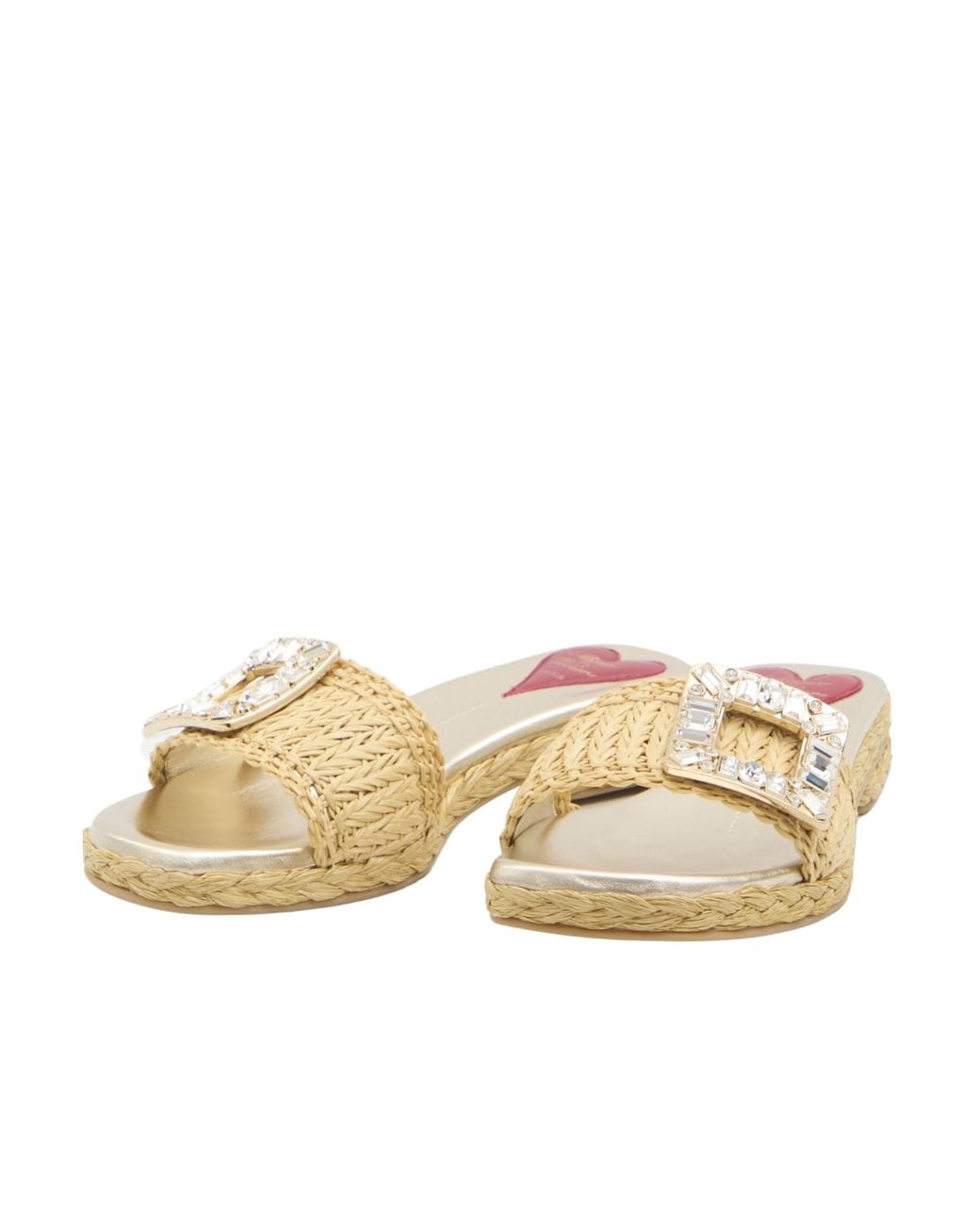 Roger Vivier Natural Buckle Embellished Espadrillas