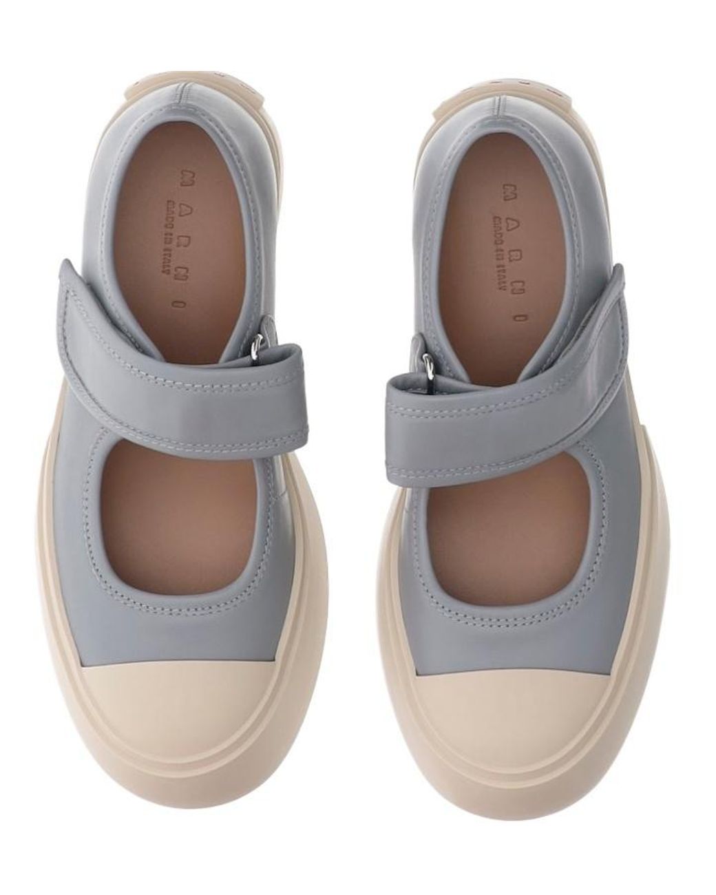 Marni Brown Mary Jane Round-Toe Sneakers
