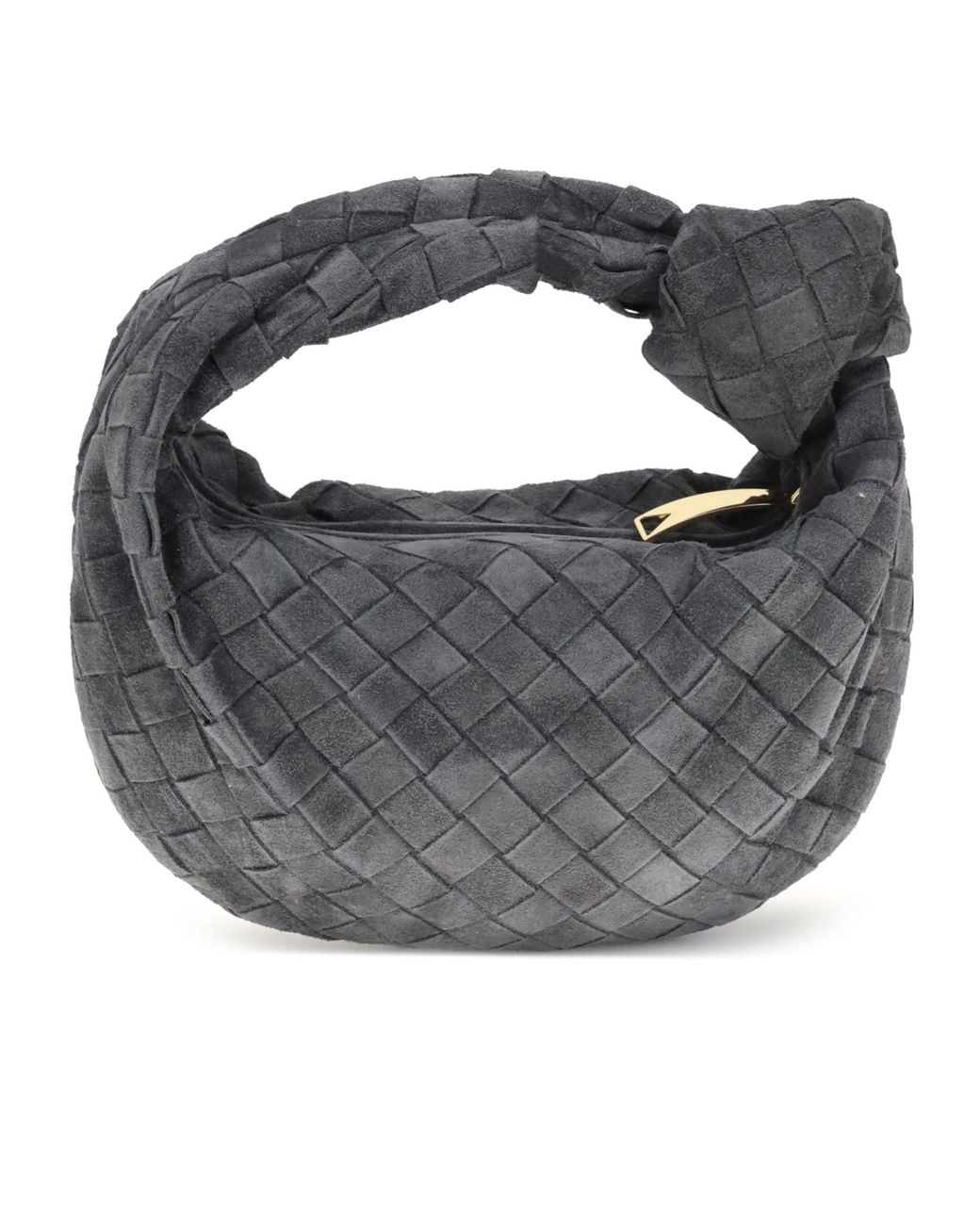 Bottega Veneta Gray Jodie Knot Detailed Mini Tote Bag