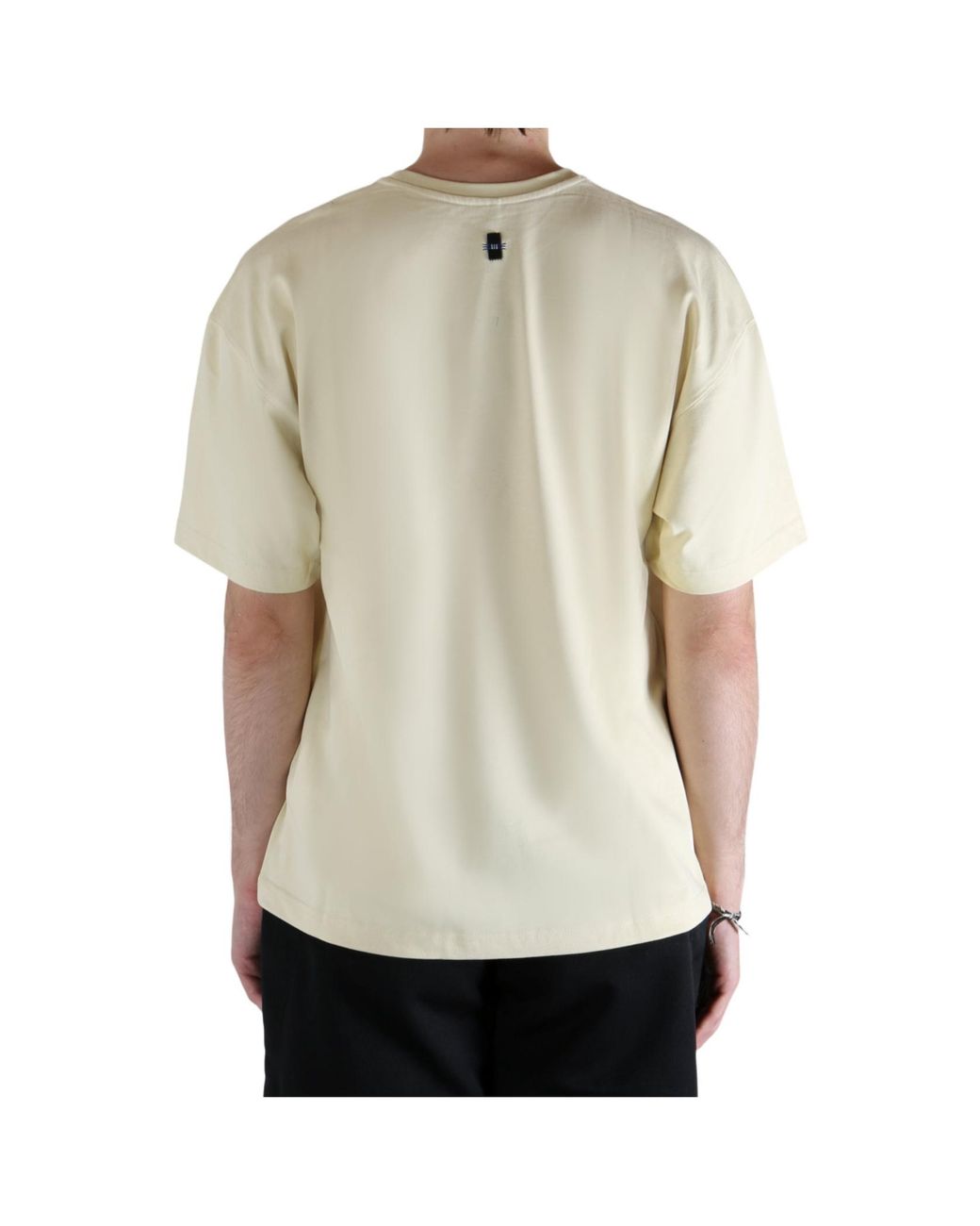 Adererror White Solid Color Short Sleeved T-Shirt for men