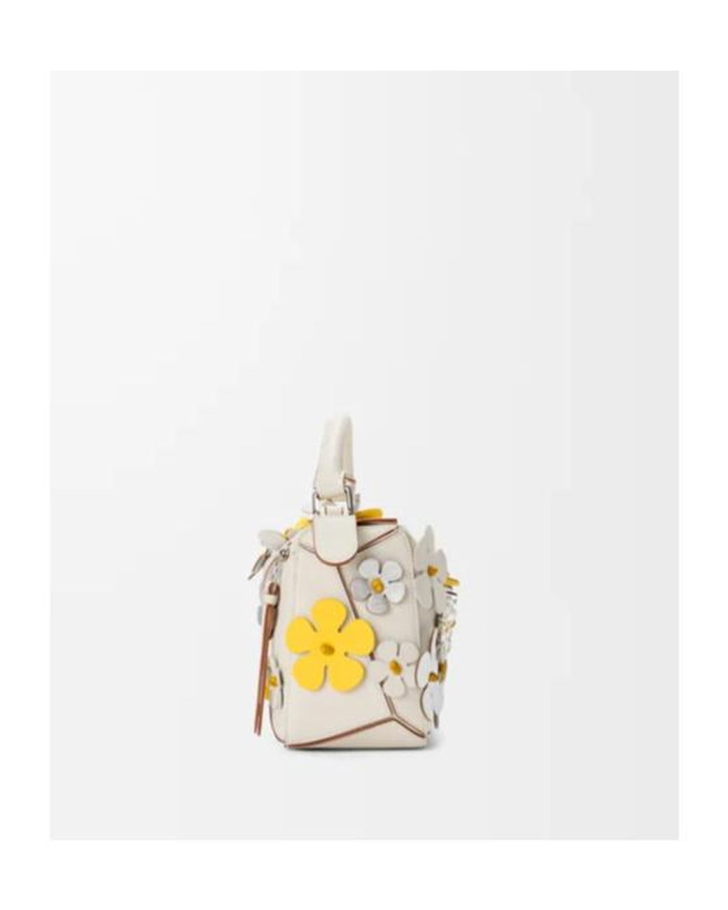 Loewe Metallic Small Puzzle Floral-Appliqué Tote Bag