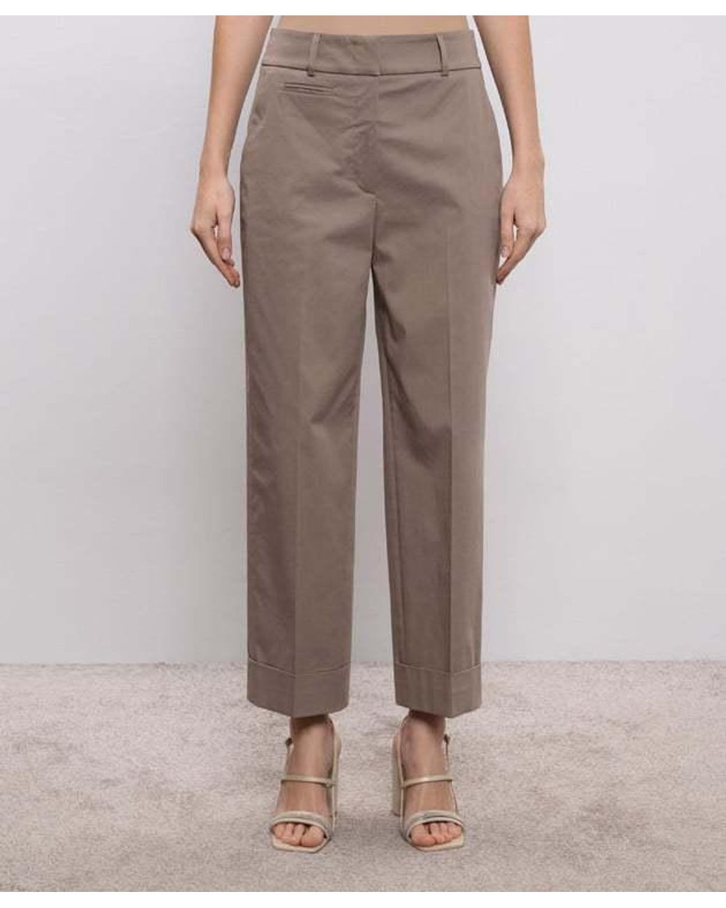 Peserico Brown Straight Chino Pants