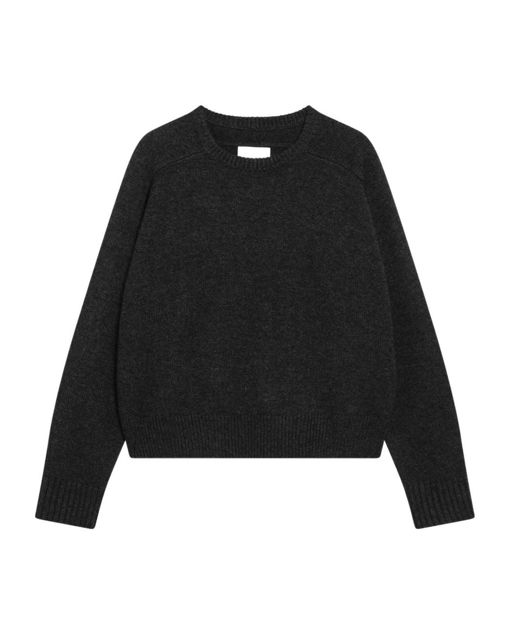 Loulou de Saison Black Ribbed Crew Neck Sweater