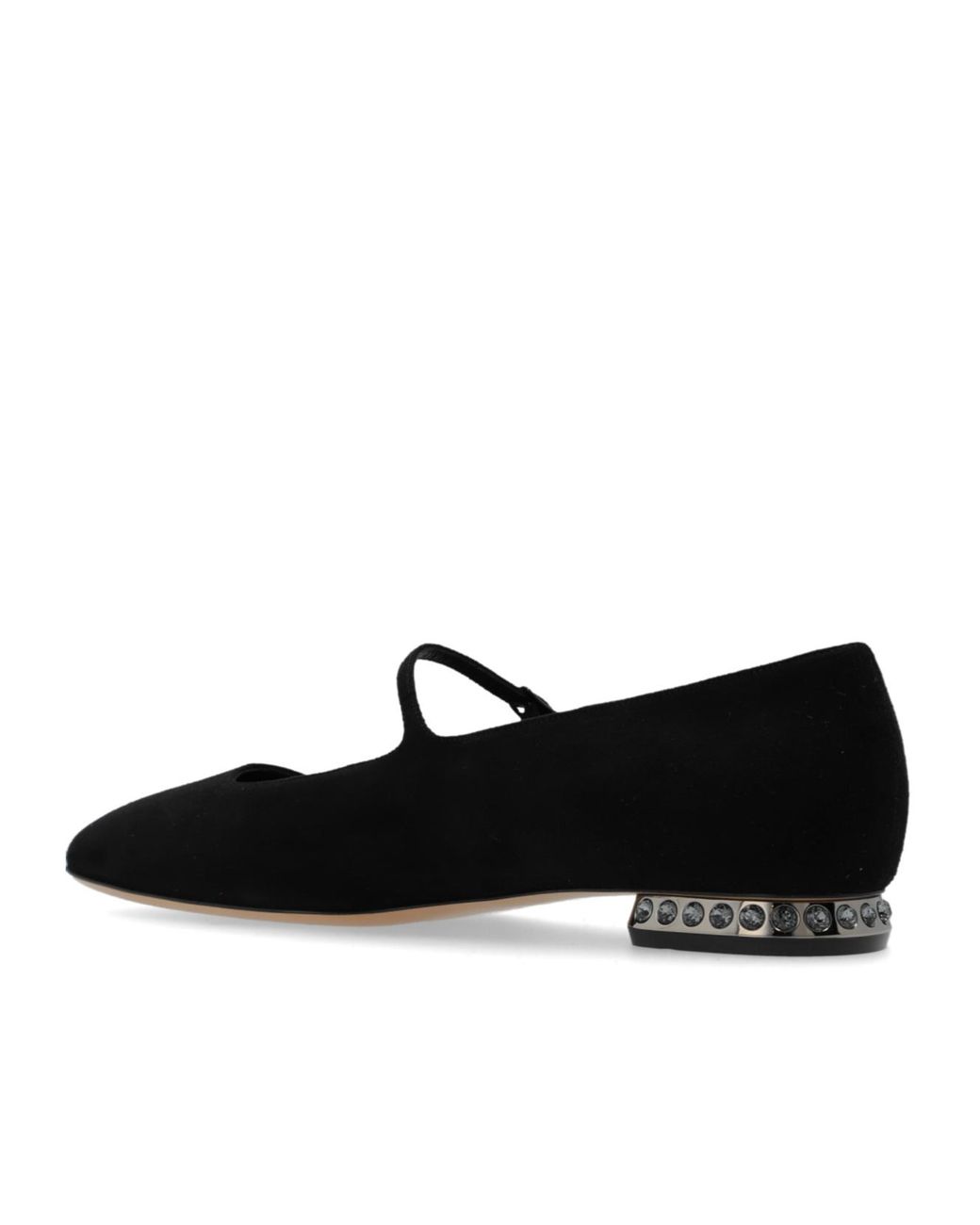 Casadei Black Buckle Square Toe Strapped Pumps