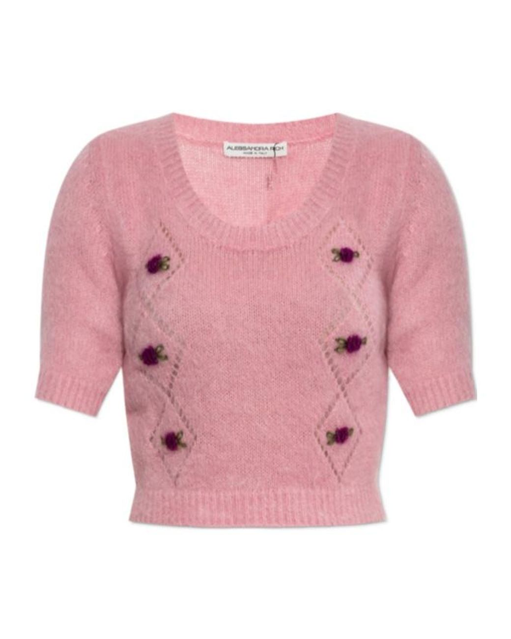 Alessandra Rich Pink Short Sweater