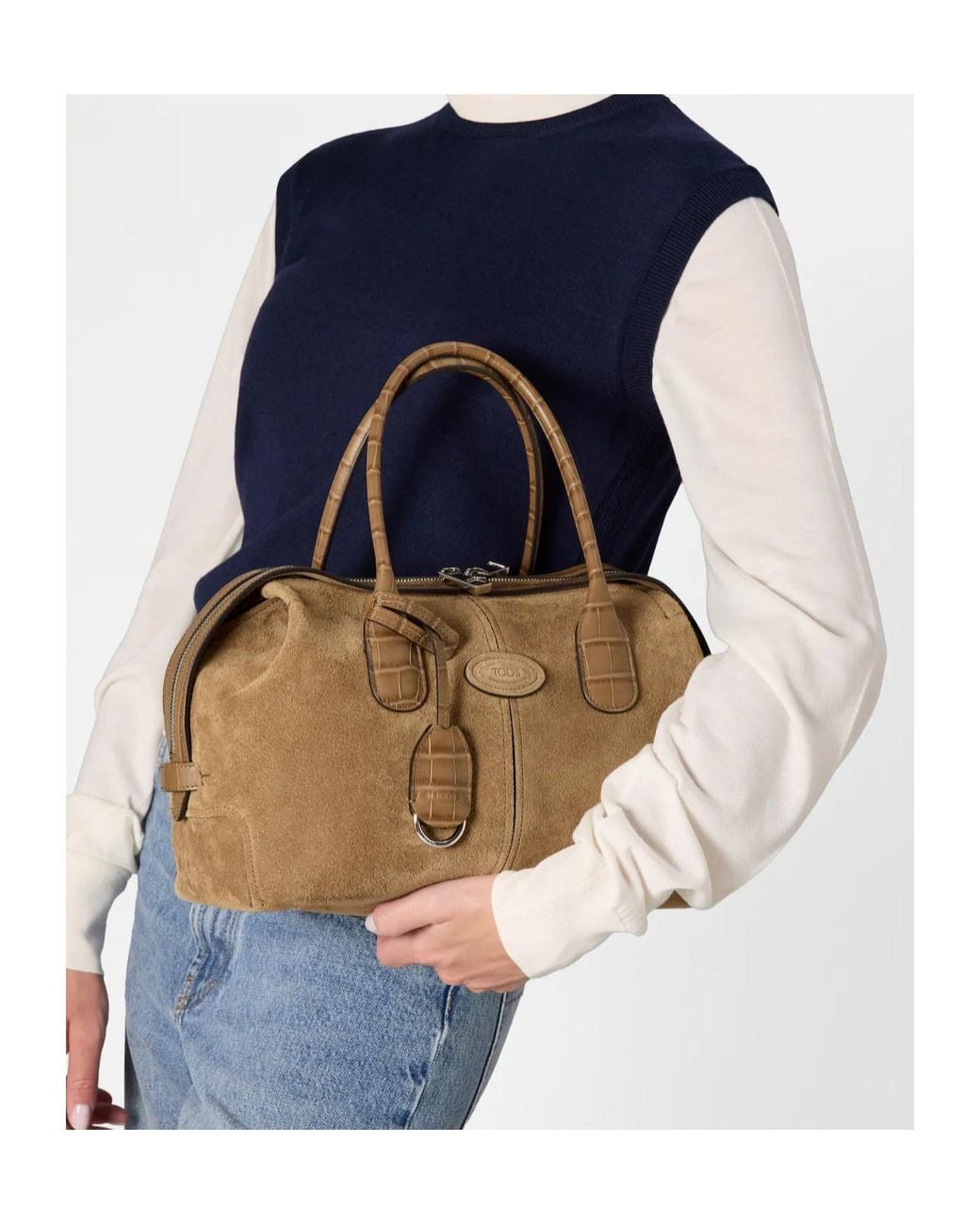 Tod's Brown Di Bag Bowling Bag
