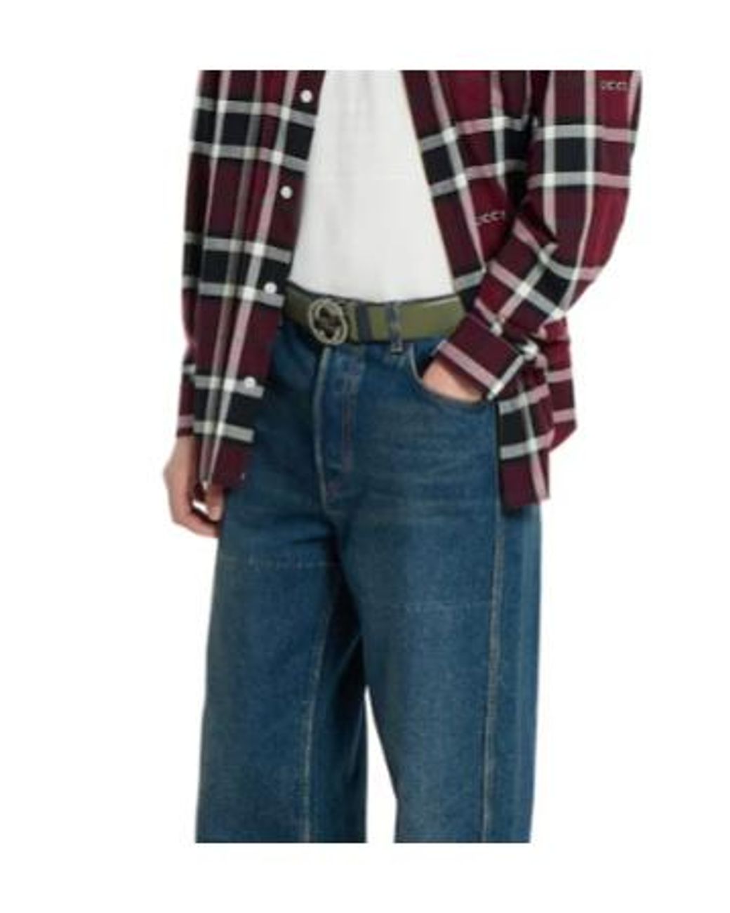 Gucci Blue Reversible Belt With Interlocking G Buckle for men