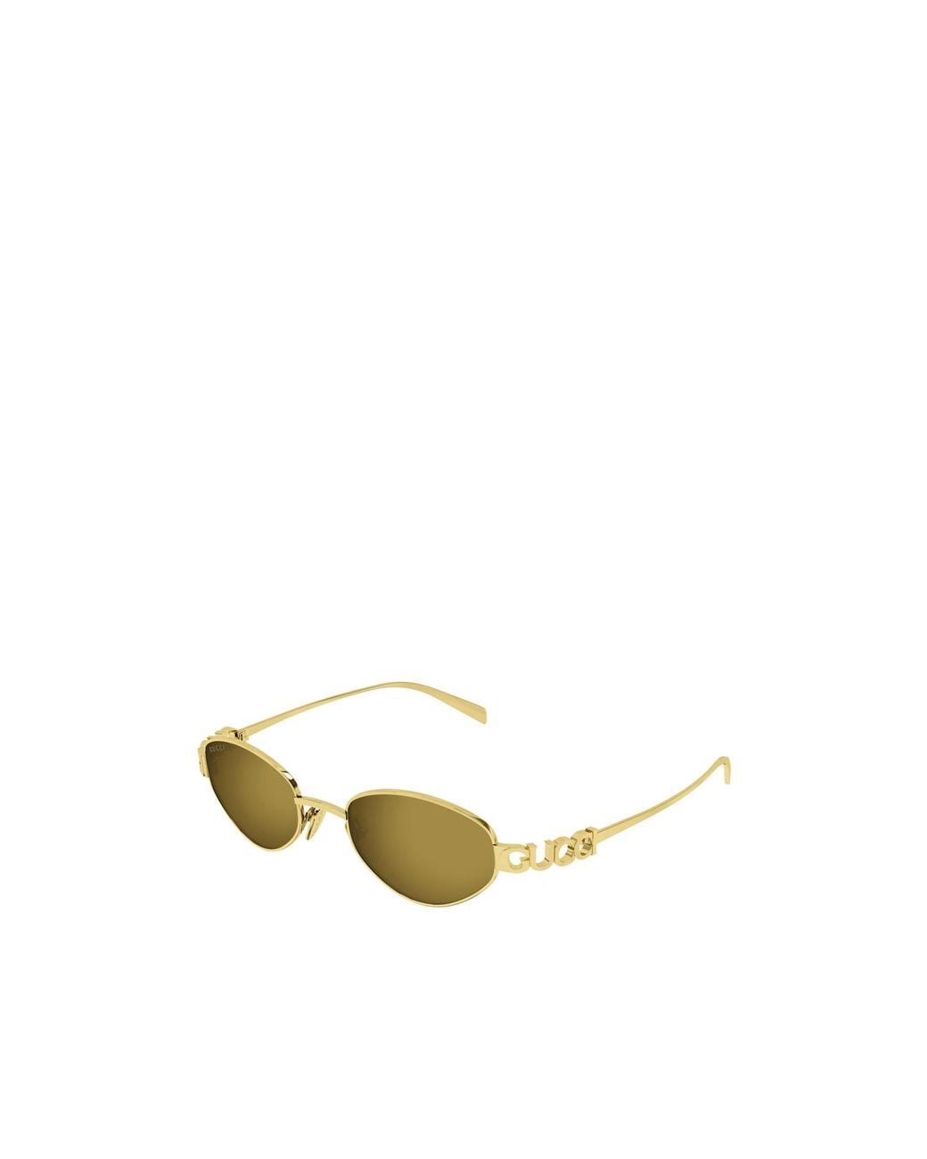 Gucci Yellow Eyewear Oval Frame Sunglasses
