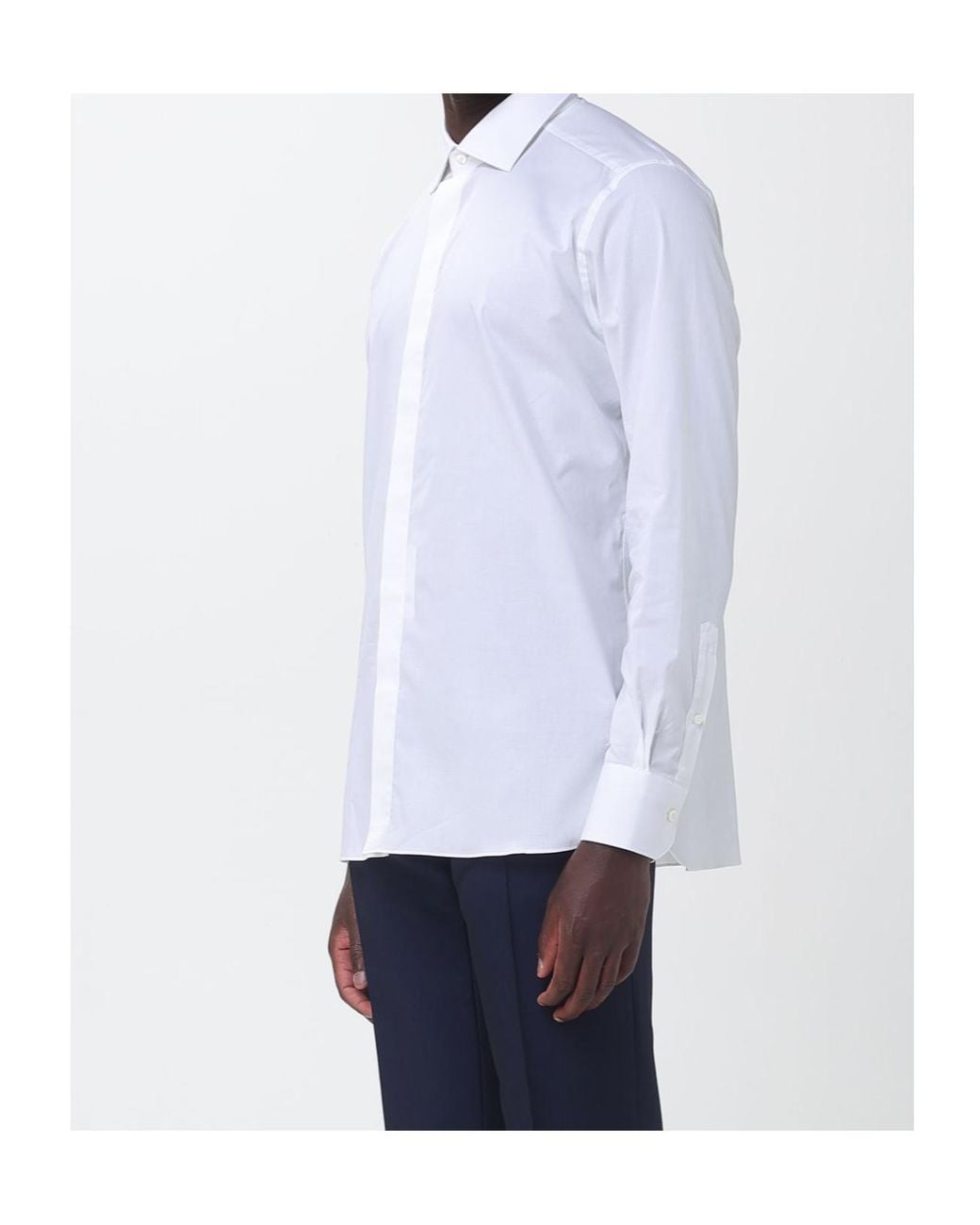 Zegna White Stretch-Popeline Shirt for men