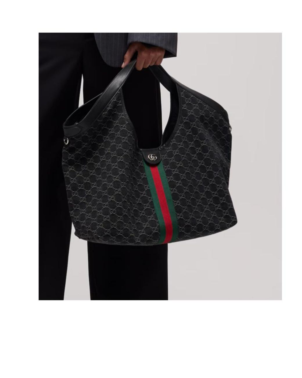 Gucci Black Giglio Large Tote Bag