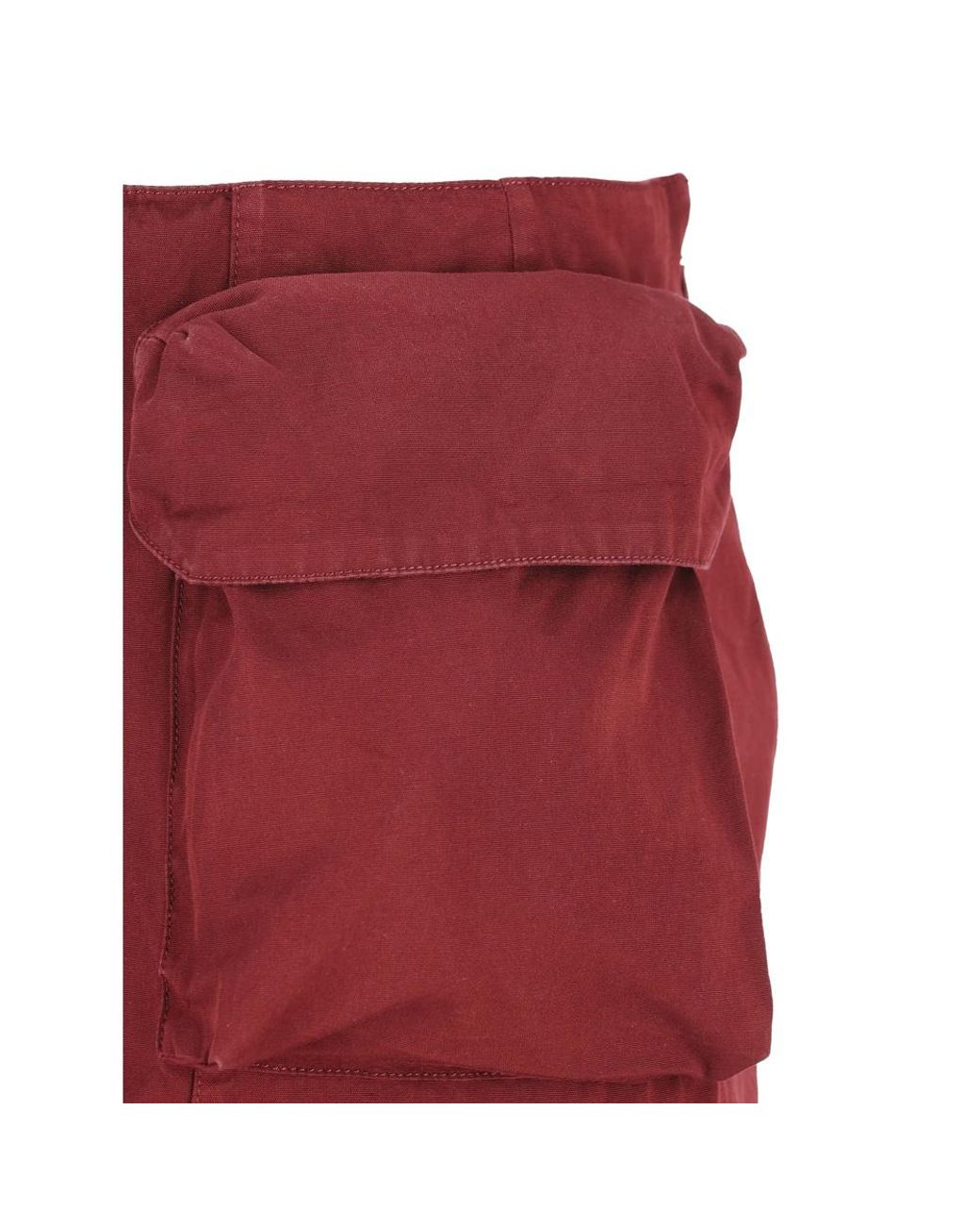 Miu Miu Red Washed Poplin Mini Skirt