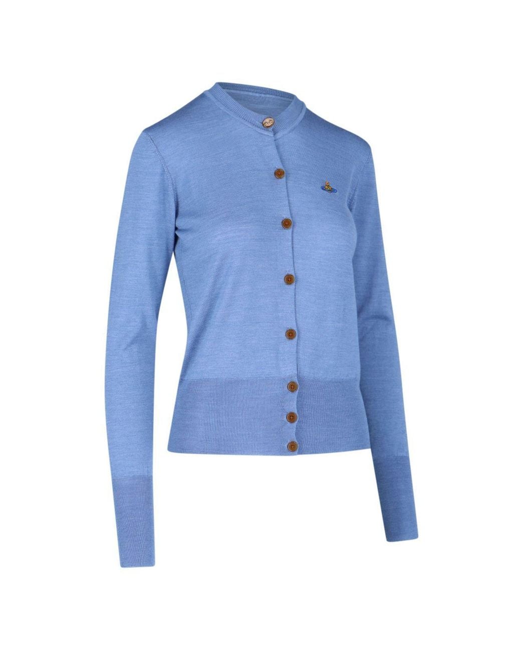 Vivienne Westwood Blue Bea Orb-Embroidered Cardigan