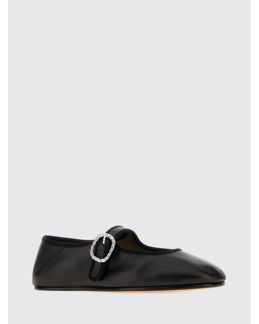 Bottega Veneta Black Veneziana Mary-Jane Ballerina